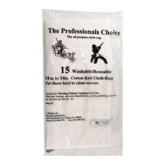 The Professionals Choice 00% Cotton Knit White Square Patches xx, Large, Clot