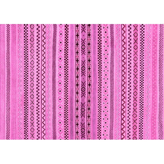 Ahgly Company Indoor Rectangle Abstract Pink Modern Area Rugs, 5' x 8'
