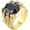 Gold Black, variant on Men's Stainless Steel Vintage Domineering Cool 8 Dragon Claw Oval Cut Gemstone Crystal Stone Gothic Biker Signet Ring