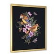 thumbnail image 2 of Designart 'Little Bird Sitting On Colourful Bouquet Of Wildflowers II' Traditional Framed Art Print, 2 of 4