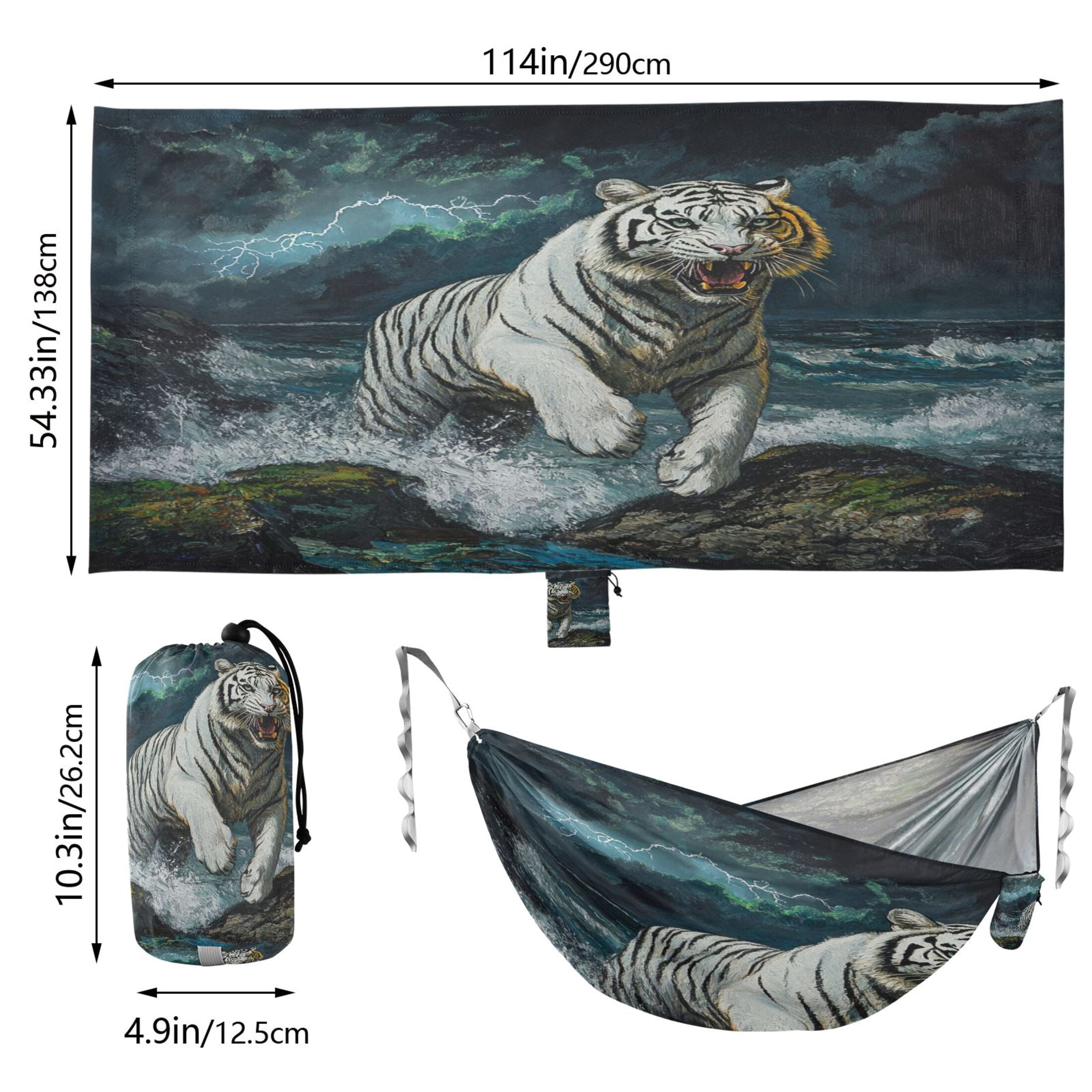 Hammock Camping Hammock Nylon Portable Hammock Travel Camping Hammock The Tiger by The Sea