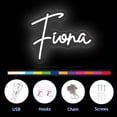 thumbnail image 7 of UPONRAY Single-line Custom Neon Signs, Customizable USB-Powered & Dimmable LED Neon Light, Stylish Wall Decor for Bedroom, Home, Lover, Friend, Cool White, 5 inch/2 Letters, 7 of 7