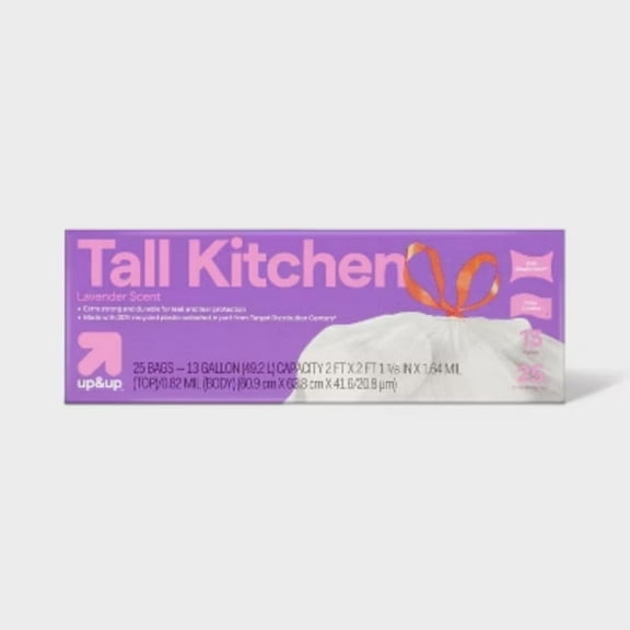 UltraStretch Tall Kitchen Drawstring Trash Bags - 13gal