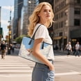 thumbnail image 7 of TSOVTHRID Cat Cloud Print 2PCS Top Handle Purse and Wallet Set for Women Trendy Tote Shoulder Bag PU Leather Hobo Bag Blue Satchel Handbag with Matching Wallet for Working Shopping, 7 of 7