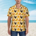 thumbnail image 6 of Picia Funny Chicken Gentle Cotton Regular Fit Short Sleeve Casual Hawaiian Shirt for Men-XX-Large, 6 of 9