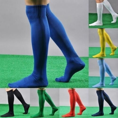Men Women Adults Football Soccer Hockey Socks Knee Length Sports Long Socks 
