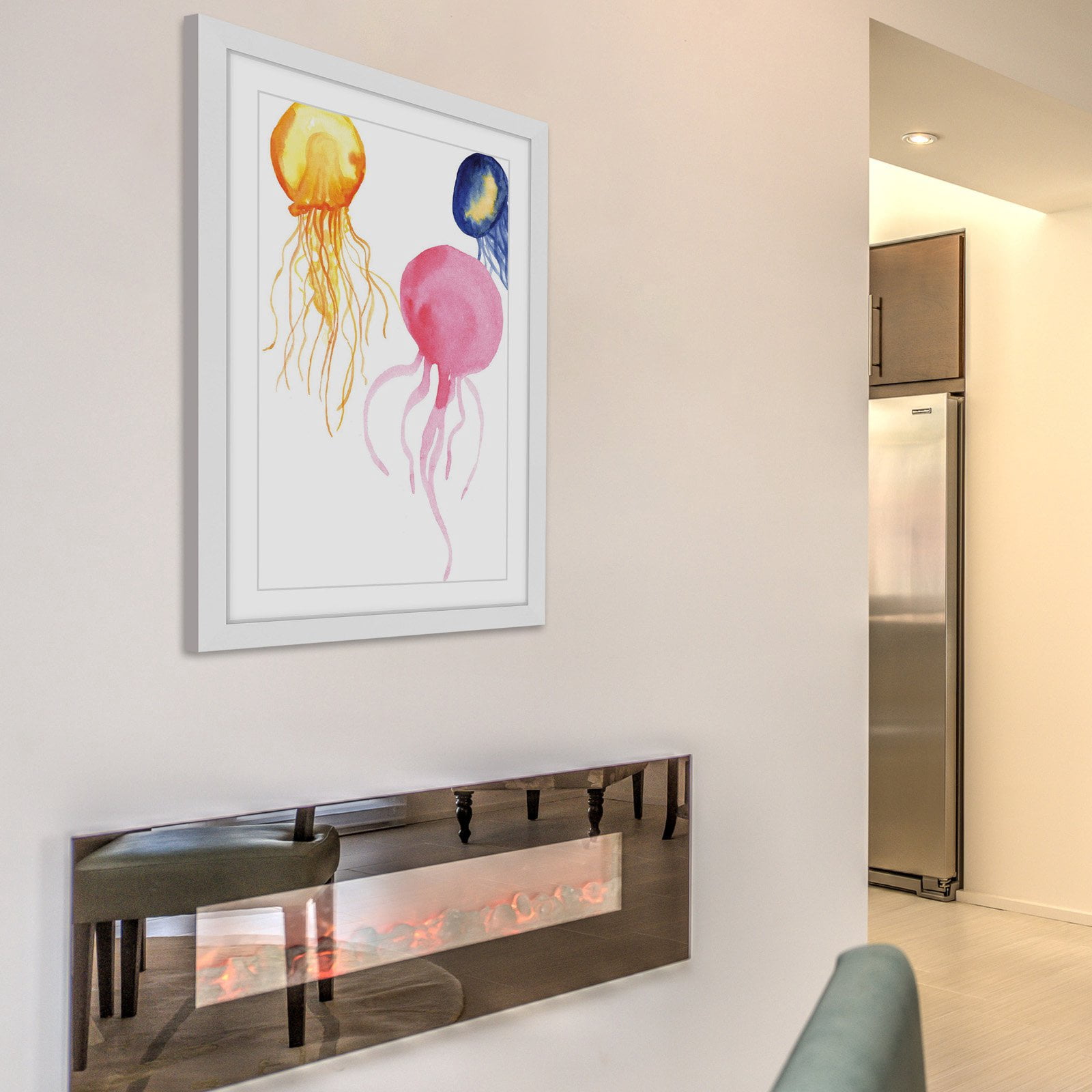 "Jellyfish" Framed Painting Print