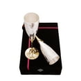 thumbnail image 3 of Indian Art Villa Set of 2 Silver Plated & Brass Champagne Wine Glass with Black Box, Drinkware, 7 OZ Capacity Each, 3 of 5