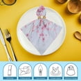 thumbnail image 6 of Werpe Pink Flowers Polyester Dinner Napkin for Dining Table Kitchen Daily Party Housewarming Farmhouse Decor Home Decor 2 PCS, 6 of 7
