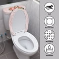 thumbnail image 3 of HELLHERO Toilet Lid Seat Cover, Stretch Elastic Bottom Easy to Clean, Fashion Fits All Toilet Shapes Universal, Valentine's Day Heart, 3 of 8