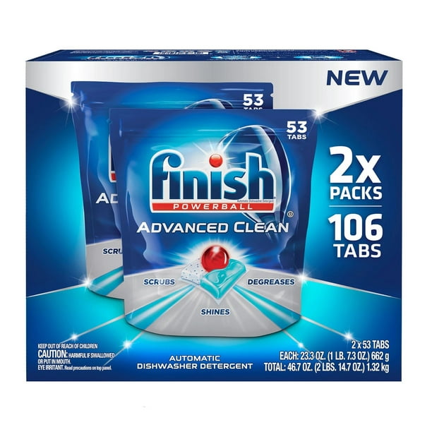 Finish Max in One Advanced Dishwasher Detergent Powerball Tabs (105 ct