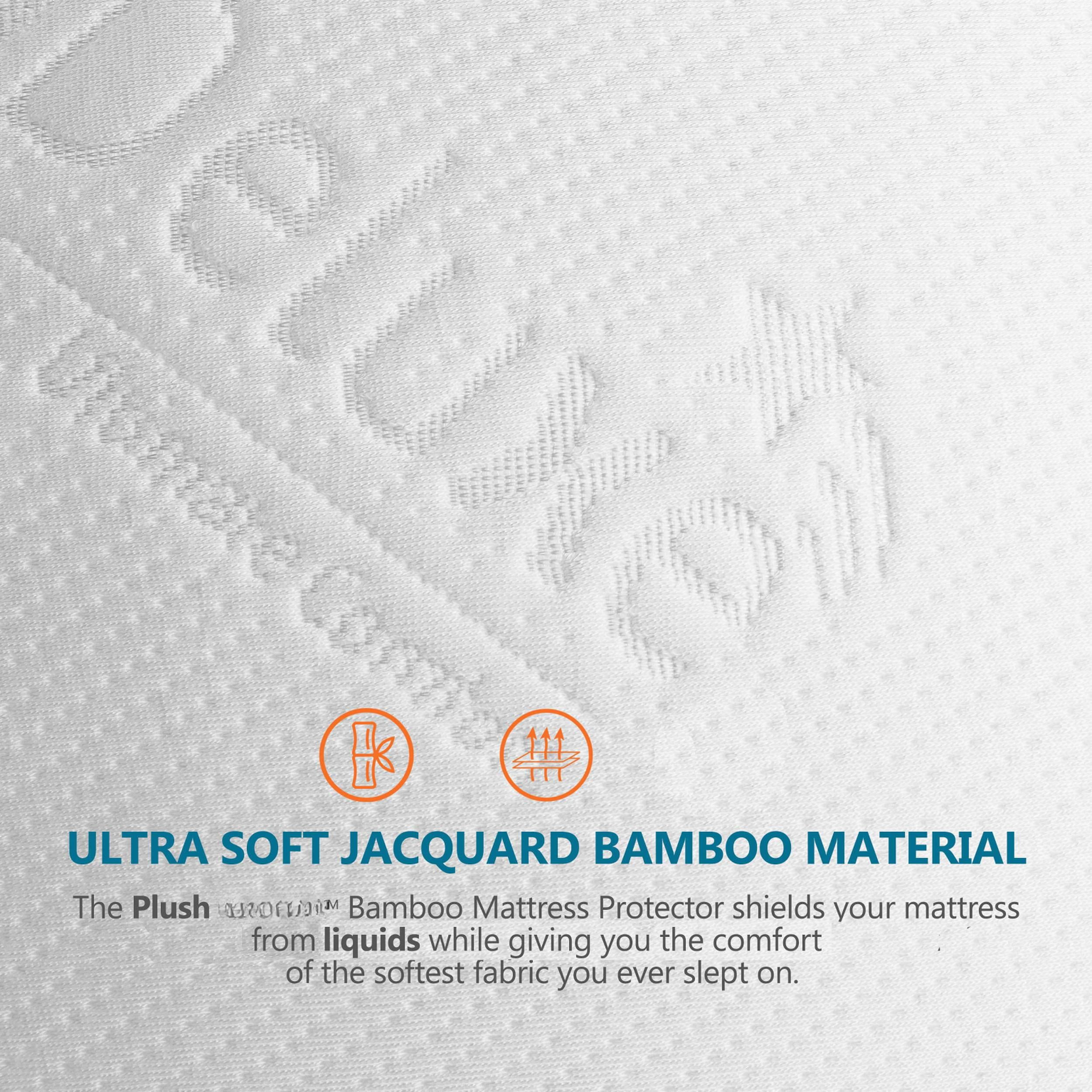 Mattress Protector - Full Size  Waterproof & Ultra Soft Breathable Noiseless Washable Bed Cover For Comfort Protection White