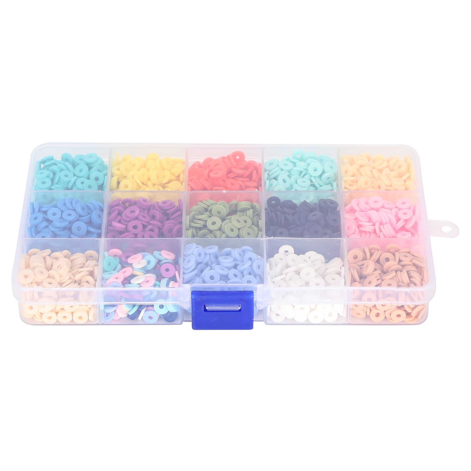 ACOUTO DIY Beads Pottery Flat Beads Clay Round Beads Flat 14 Colors For