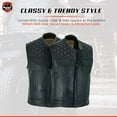 thumbnail image 4 of Daniel Smart Leather Motorcycle Vest Premium Cowhide Biker Vest for Men with Unique Diamond Quilted Design, 4 of 6