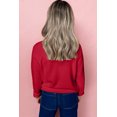 thumbnail image 2 of I AM A FASHION JUNKY Racing Red MERRY Letter Pattern Christmas Raglan Sleeve Sweater, 2 of 3