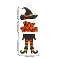 thumbnail image 6 of Witch Legs Door Decor - Halloween Hanging Sign Playful Witch Hat Cutout Party Wall Decoration Spooky Porch Accent Festive Gift(Orange), 6 of 6