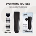 thumbnail image 3 of Professional Body Hair Trimmer for Men and Women - IPX6 Waterproof, Replaceable Ceramic Blade Groomer for Groin and Body, Electric Ball Shaver and Bikini Trimmer, 3 of 5