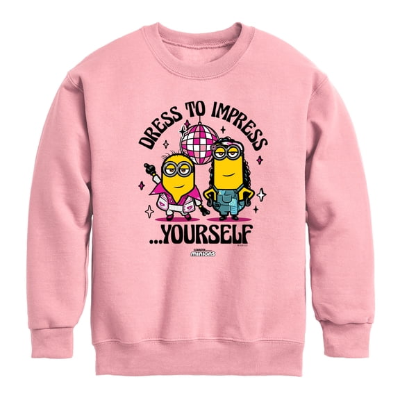 Despicable Me Minions - Dress To Impress Yourself Graphic Long Sleeve Fleece Sweatshirt