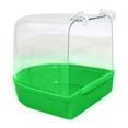 thumbnail image 2 of HEVIRGO Pet Bird Parrot Transparent Bathing Tub Bathtub Shower Box Hanging Cage Decor, 2 of 8