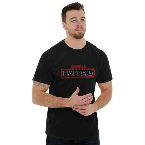 Space Happens Evil Dark Galaxy Nerd Men's Graphic T Shirt Tees Brisco Brands S