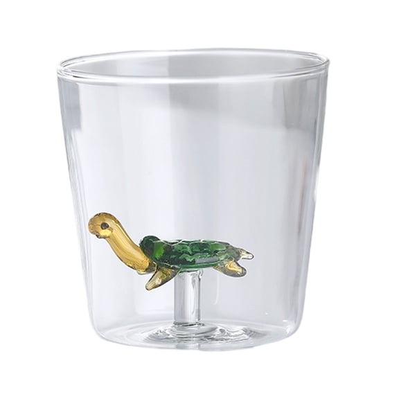 Whimsicals Pattern Glass Cup for Hot Beverages High Borosilicate Glass Construction Drinkware Water Mug