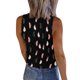thumbnail image 3 of Workout Tank Tops Mujer Chaleco de punto sin mangas con cuello en la parte superior Camisas Chaleco sin mangas Slim V Blusas de verano Mujeres Estampado y camisolas para mujeres (Black, M), 3 of 6