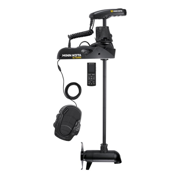 Minn Kota Trolling Motor 1358945 Ulterra; Freshwater; Electric Steer; Variable Speed Forward And Reverse; 112 Pound Of Thrust; 60 Inch Length; Bow Mount; 36 Volts; 52 Ampere