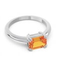 thumbnail image 3 of 2.50 Carat Emerald Cut Yellow Citrine Gemstone Beautiful Proposal Ring for Women Solid 18K White Gold Size 10.5 by Diamond-Capitals, 3 of 8