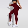 thumbnail image 4 of Anti Cellulite Leggings for Women 3D Anti Cellulite Leggings for Women Push Up Yoga Pants Butt Lift Booty Workout Tights Scrunch Butt Lifting Leggings Tummy Control Compression Pants Wine L, 4 of 5
