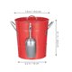 thumbnail image 2 of Hytrove Cubeta Para Hielo De Metal Roja Con Textura Para Uso En Bares Y Ktv, 2 of 8