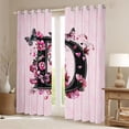 thumbnail image 2 of Erosebridal Pink D Letter Kids Black Out Curtains, Bohemian Damask Flower Curtains Pack of 2 (42x63 Each), 2 of 6