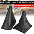 thumbnail image 3 of PU Leather For Opel Corsa C 2000 2001 2002 2003 2004 2005 2006 Gear Shift Knob Gaiter Boot Cover w/Parking Handbrake Cover, 3 of 6