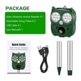 thumbnail image 2 of Repelente de animales ultrasónico solar para exteriores, repelente de alarma de sonido para perros (verde), 2 of 8