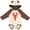 Natural & Brown w Ears, variant on Inktastic Lobster Distressed Ocean Creature Boys or Girls Long Sleeve Baby Bodysuit