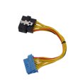 thumbnail image 3 of Adaptador macho-hembra de 16 pines de 24,8 cm para diagnóstico de automóviles, compatible con cable extensor OBD2 universal Mercedes Benz, 3 of 8