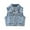 Blue, variant on Otqutp Girls Denim Vest Button Down Sleeveless Jean Jacket Outerwear with Pockets Vintage Retro Lapel Cowboy Clothes