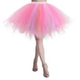 thumbnail image 2 of Mepaouo Women's Rainbow Tulle Tutus Vintage Colorful Petticoat Bubble Skirt Party Running Skirt, 2 of 3