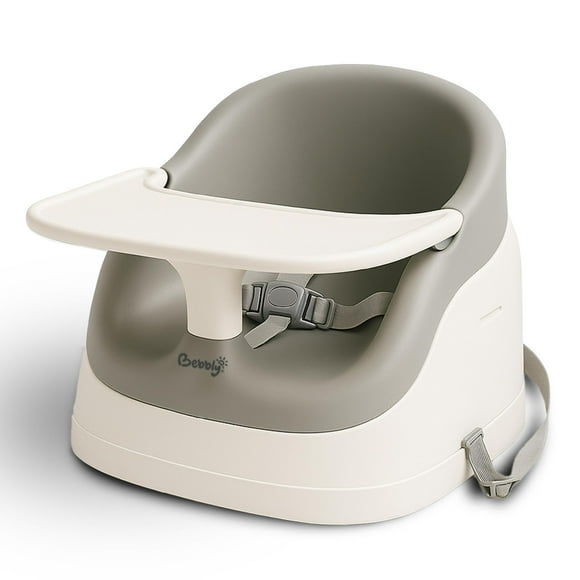 Bebbly Asiento Elevador para Bebé Booster 3 en 1 Portátil con Bandeja para Comer y Respaldo Ajustable Silla Infantil para Alimentación Viajes Entrenamiento Comedor Bebés de 6 Meses a 3 Años