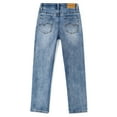 thumbnail image 2 of KIDSCOOL SPACE Big Boys Jeans,Kids Elastic Band Inside Ripped Holes Denim Pants,Light Blue,11-12 Years, 2 of 6