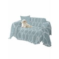 thumbnail image 2 of Blue Moroccan Couch Cover for Dogs, Retro Country Geometric Quatrefoil Plaid Washable Sofa Covers Slipcover for Pets Dogs Futon Cover, Couch Recliner Covers, Oversized Chair Slipcover 71"x91", 2 of 9