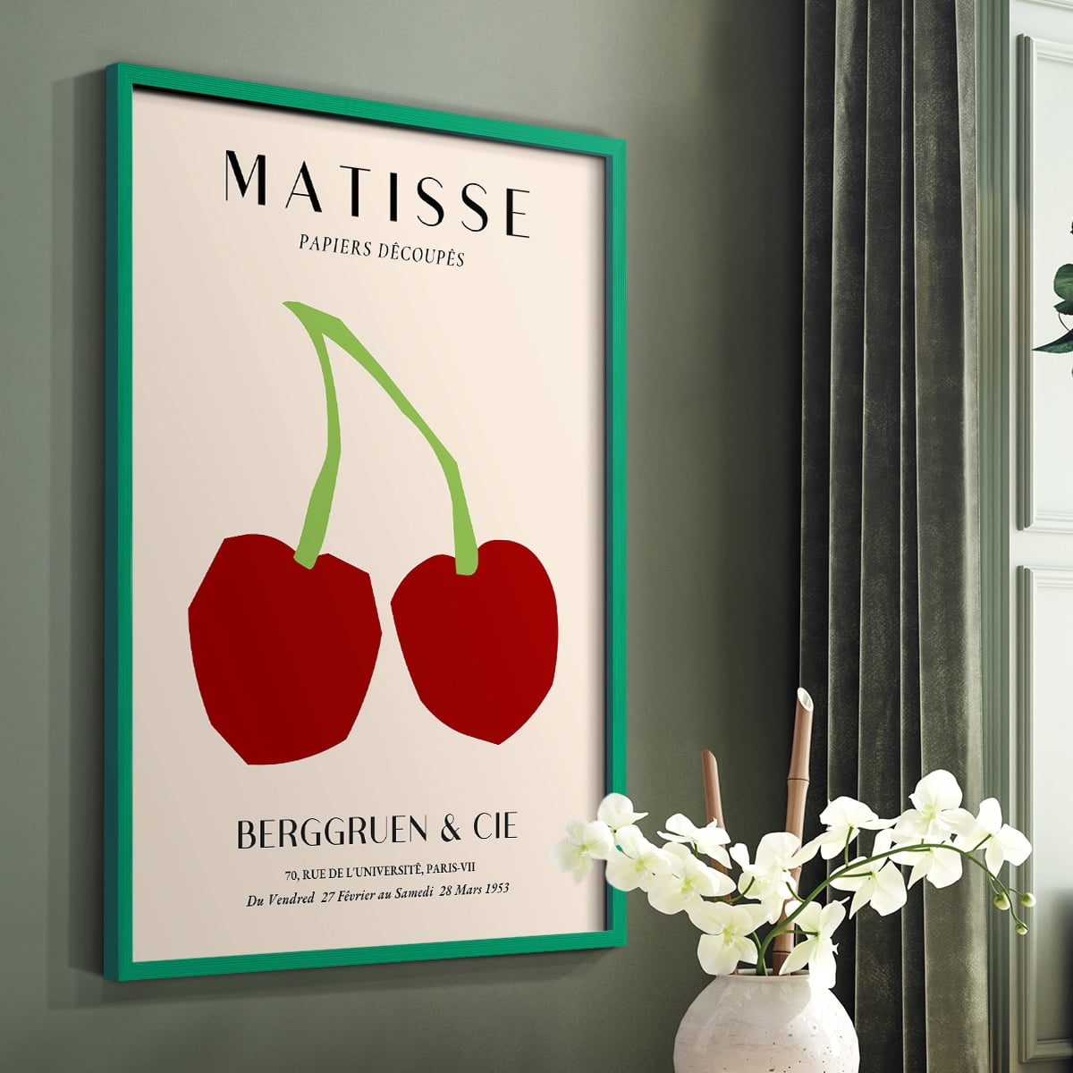 Matisse CLI Framed Print in Green Solid Wood 16 x 20 Framed Print