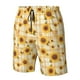 thumbnail image 4 of Balery Coffee Plaid Sunflower Traje de Baño Estilo Hawaiano para Hombre, Shorts de Secado Rápido con Bolsillos-XX-Large, 4 of 6
