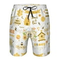 thumbnail image 4 of Naloa Farm Bee Cute Honey Men's Beach Shorts, Surfing shorts, Swim trunks, Quick Dry Swim Trunks for Surfing Beach Fun - Large, 4 of 9