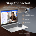 thumbnail image 4 of HP 15.6" HD Touchscreen Laptop, Core i3-1215U, 16GB RAM, 1TB SSD, Win 11, Silver, 128GB USB Card, 4 of 7