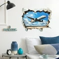 thumbnail image 3 of 3D Wall Art Sticker Decal Airplane Design Sticker For Home Decor Vinyl Mural For Living Room Bedroom Kids Room, 3 of 8