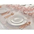 thumbnail image 7 of " OCCASIONS" 40 Plates Pack, Heavyweight Disposable Wedding Party Plastic Plates (10.5'' Dinner Plate, White & Rose Gold Rim), 7 of 7