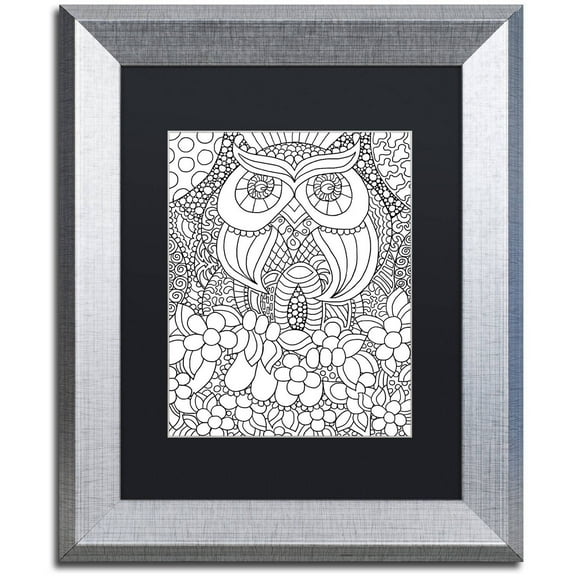 Trademark Fine Art "Mixed Coloring Book 56" Canvas Art by Kathy G. Ahrens, Black Matte, Silver Frame