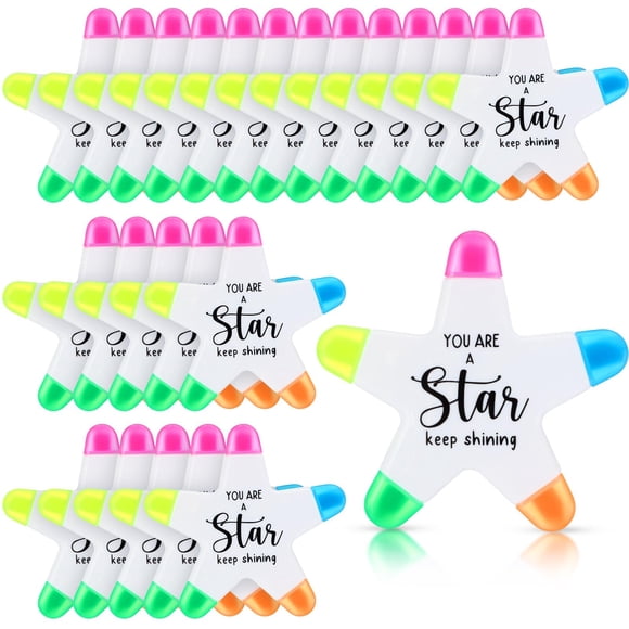 Bolígrafo Highlighters Chivertion Star, 50 unidades, 5 colores navideños