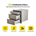 thumbnail image 1 of AKDSteel Tiroirs de Cuisine Extérieure 17 Pouces L x 20 Pouces h x 20 Pouces P, Rangement Triple pour Bbq avec Poignée en Acier Inoxydable, 1 of 6