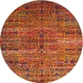 thumbnail image 1 of Ahgly Company Indoor Round Traditional Orange Persian Area Rugs, 3' Round, 1 of 6